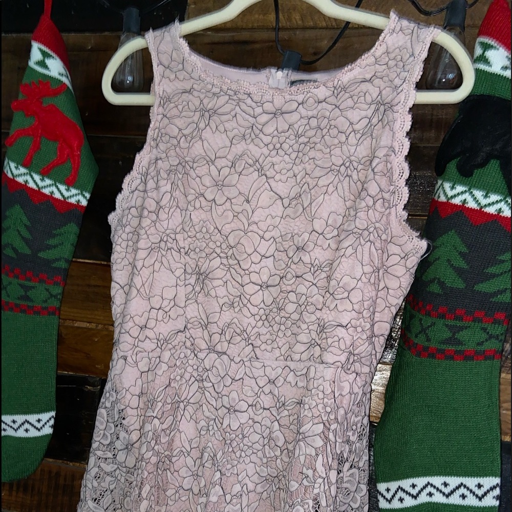 Juniors XL laced pink and black cocktail dress